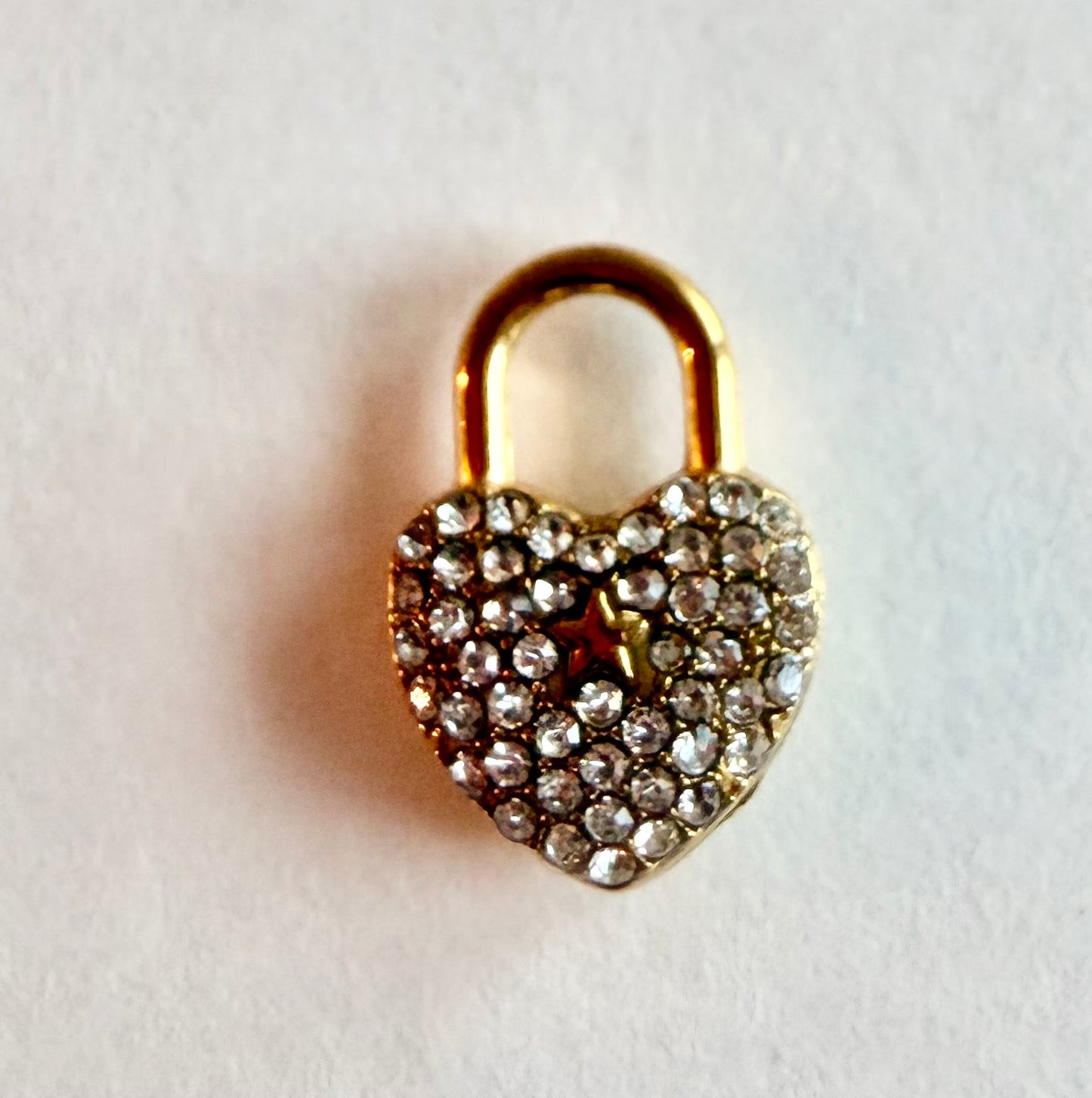 Bling Heart Lock Charm