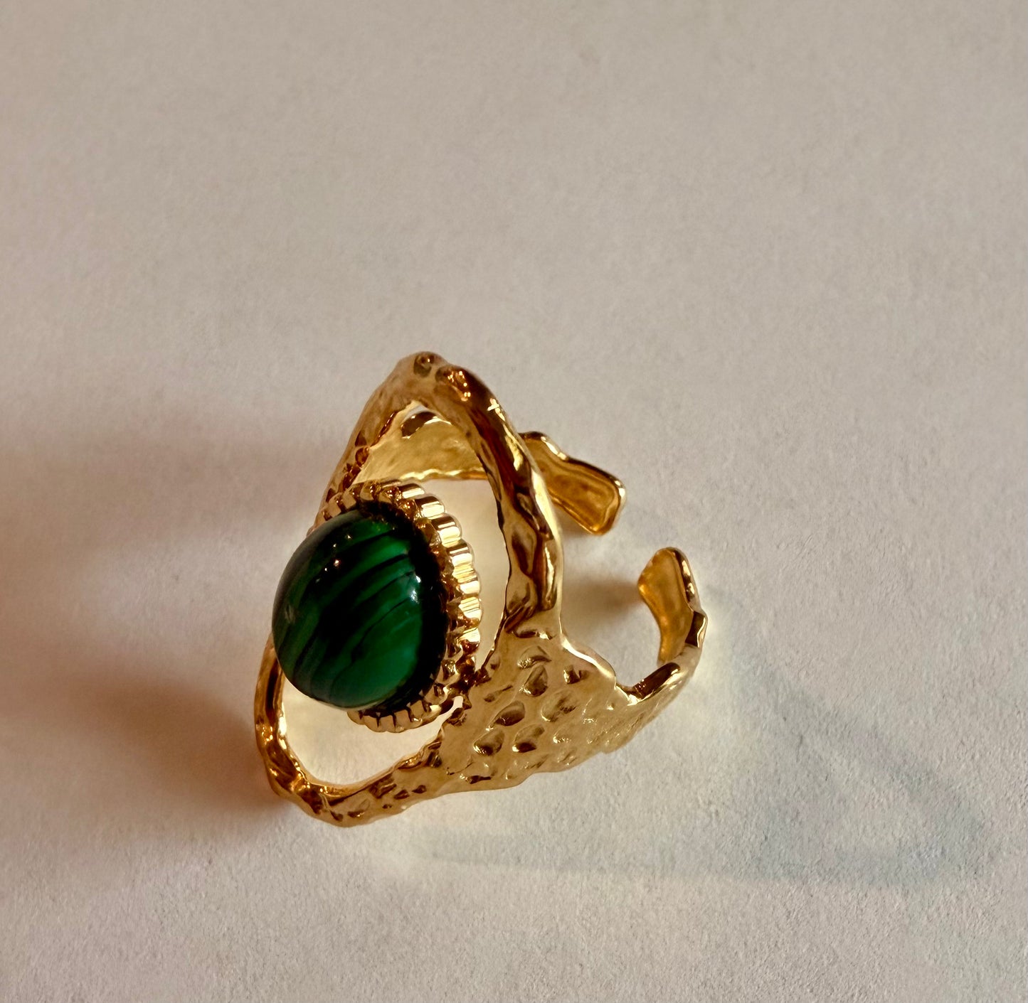 Oval Natural Stone Ring