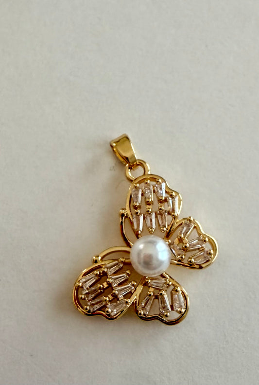 Pearl Butterfly Charm