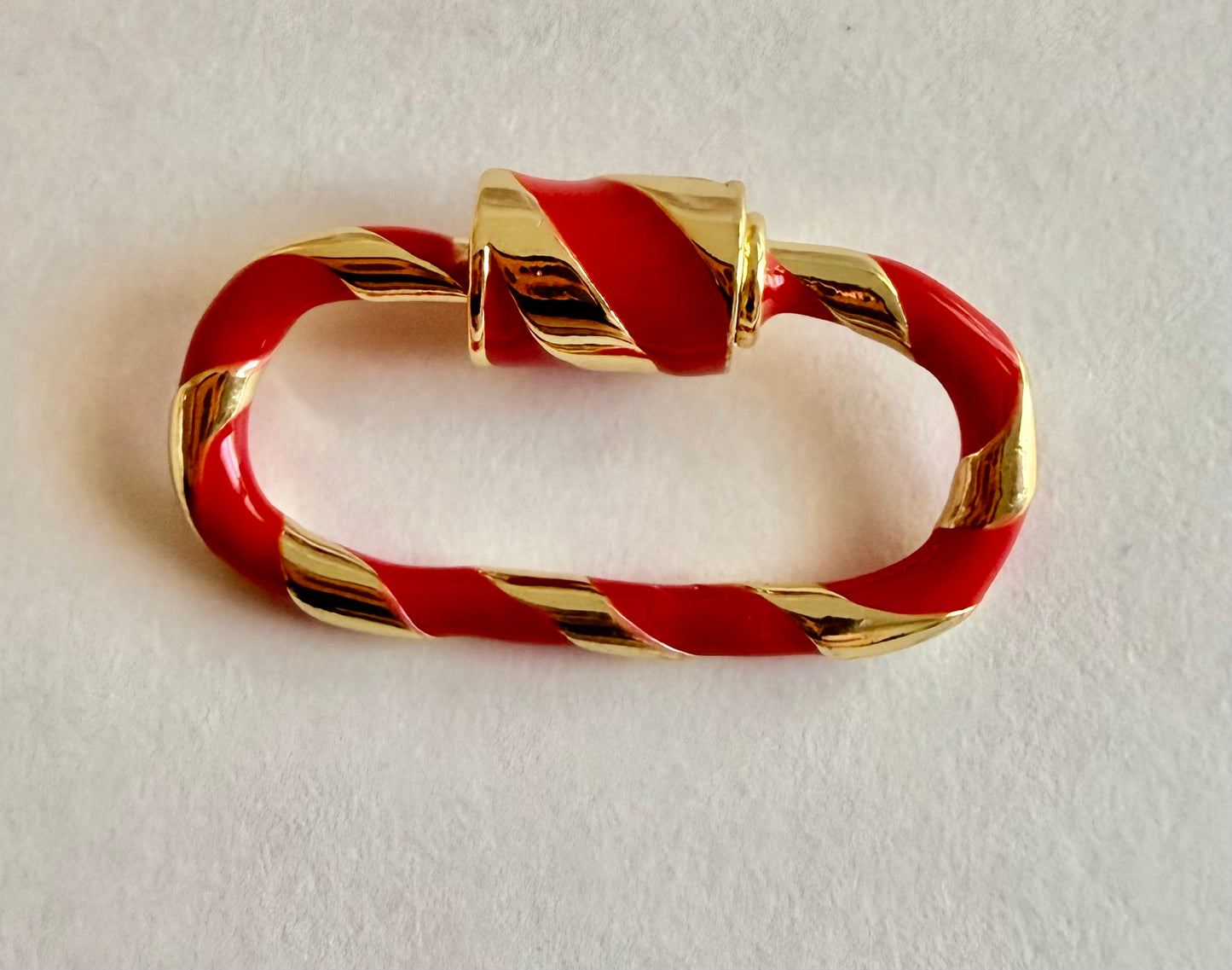 Enamel Spiral Carabiner Charm