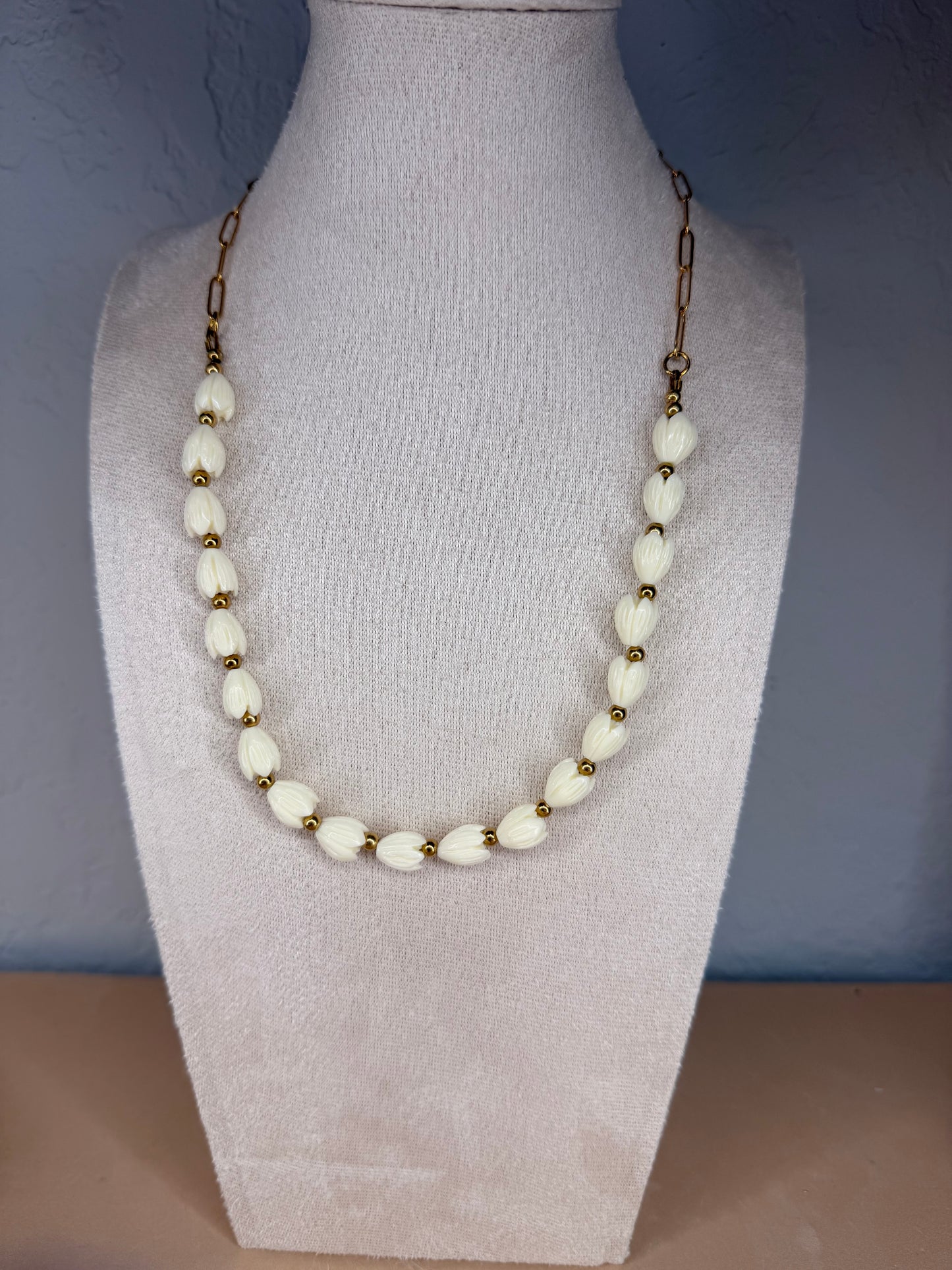 Hawaiian Pikake Half Lei Necklace