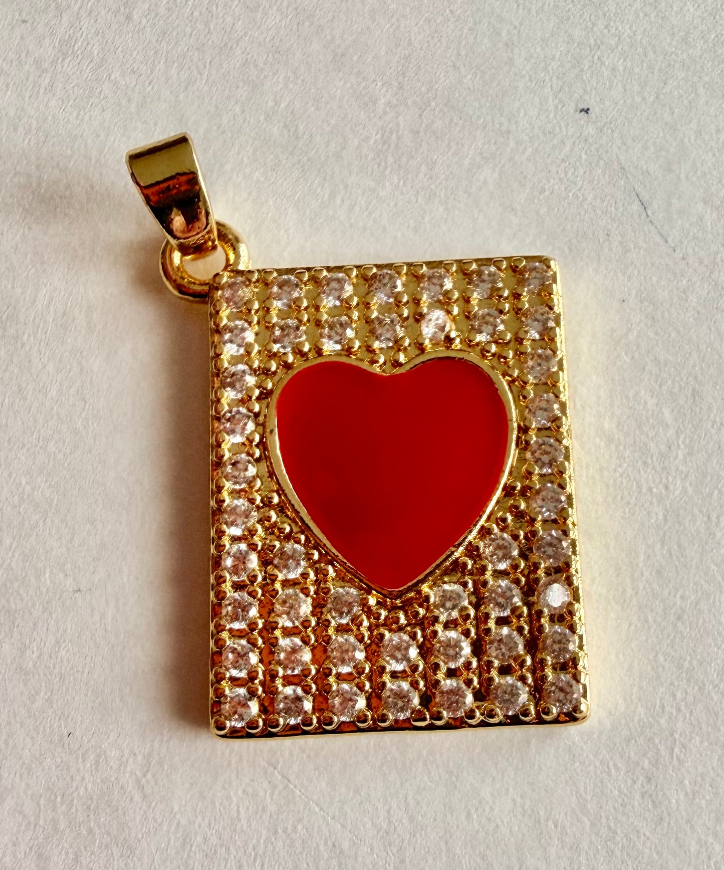 Rectangle Heart Tag