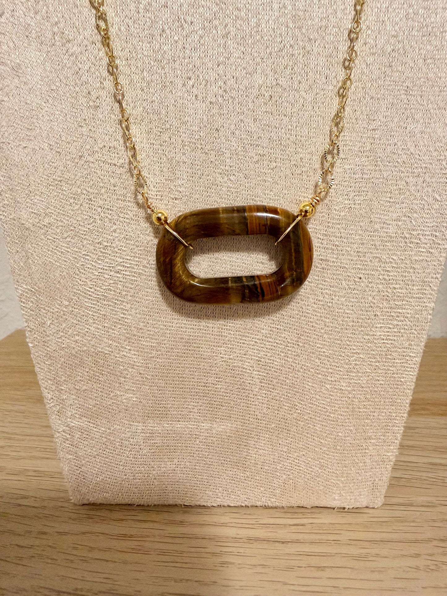 Oblong Crystal Necklace