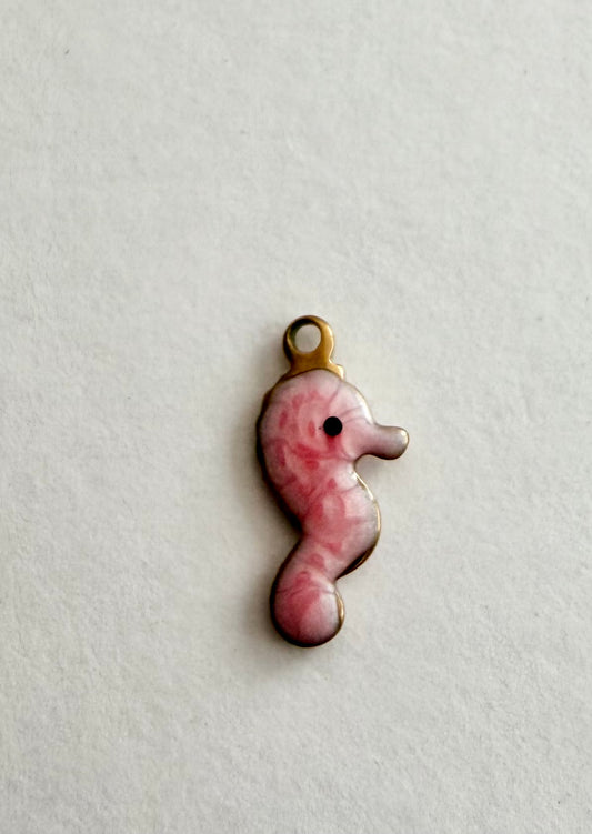 Pink Dwarf Seahorse Charm