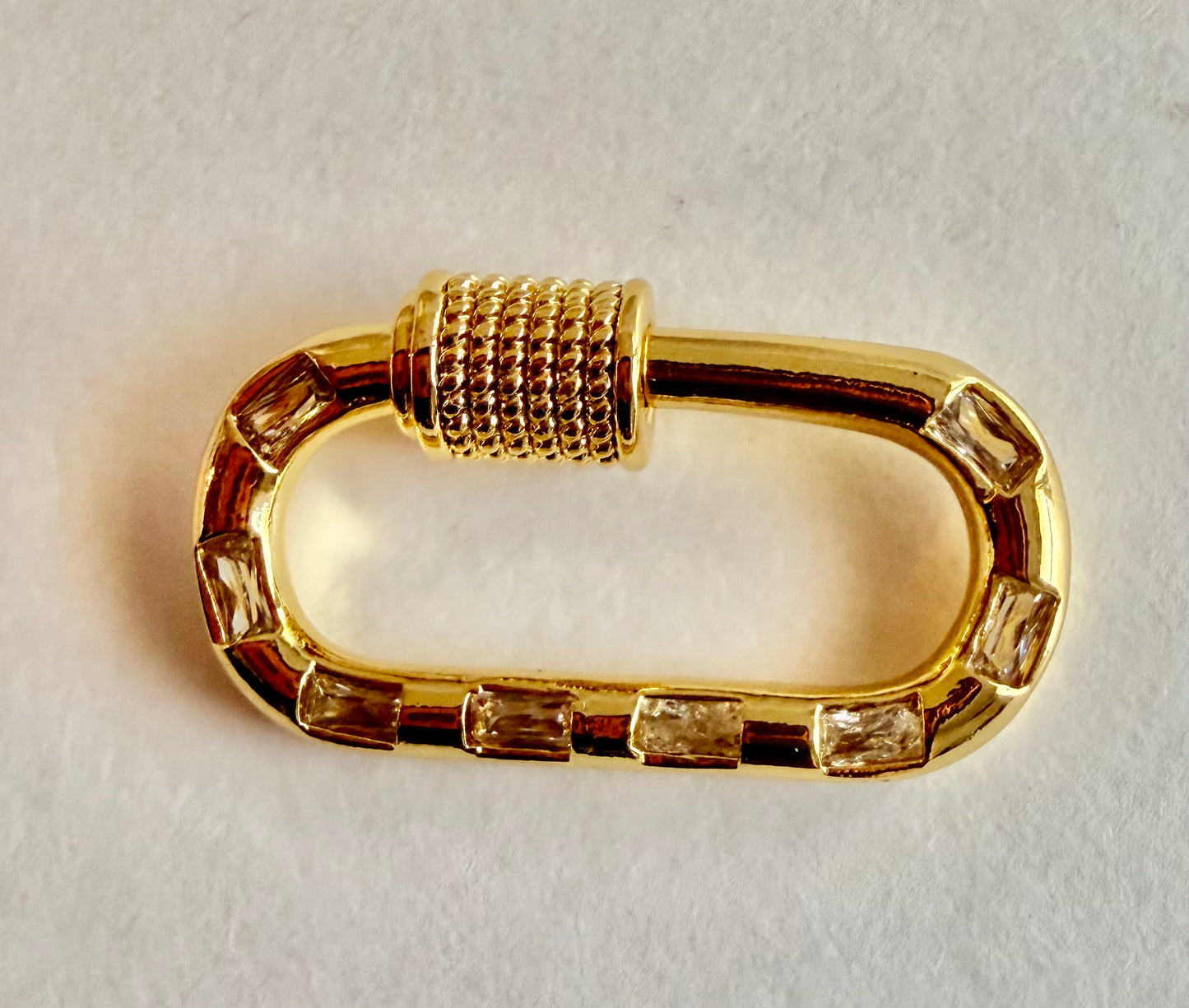 Sparkle Rectangle Carabiner Charm