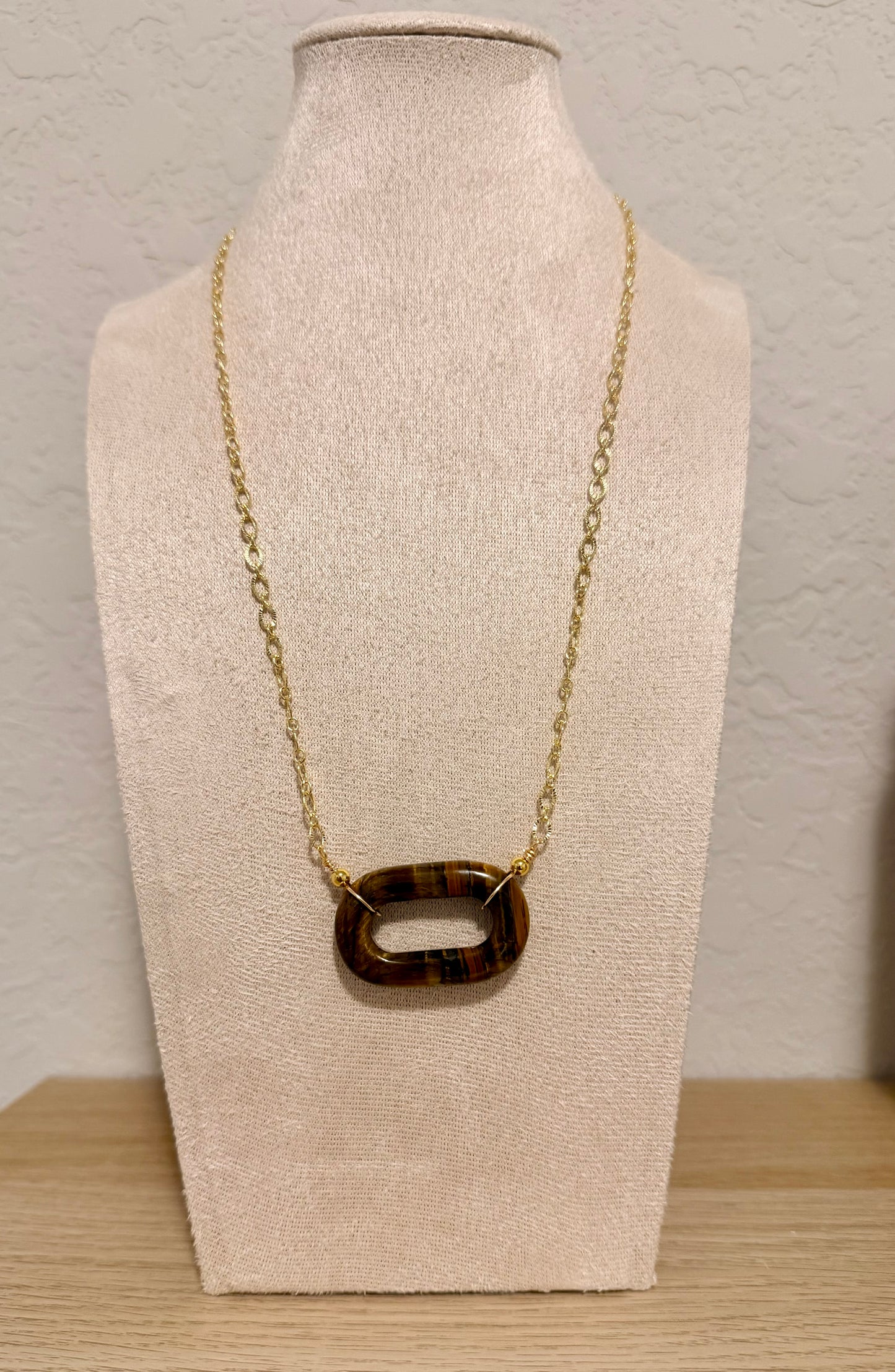 Oblong Crystal Necklace