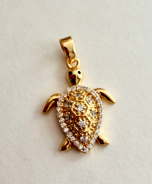Teardrop Shell Turtle Charm