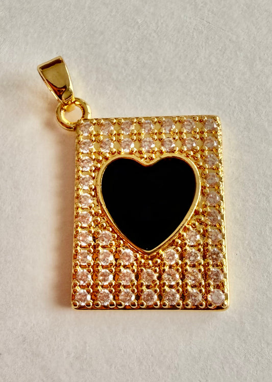 Rectangle Heart Tag
