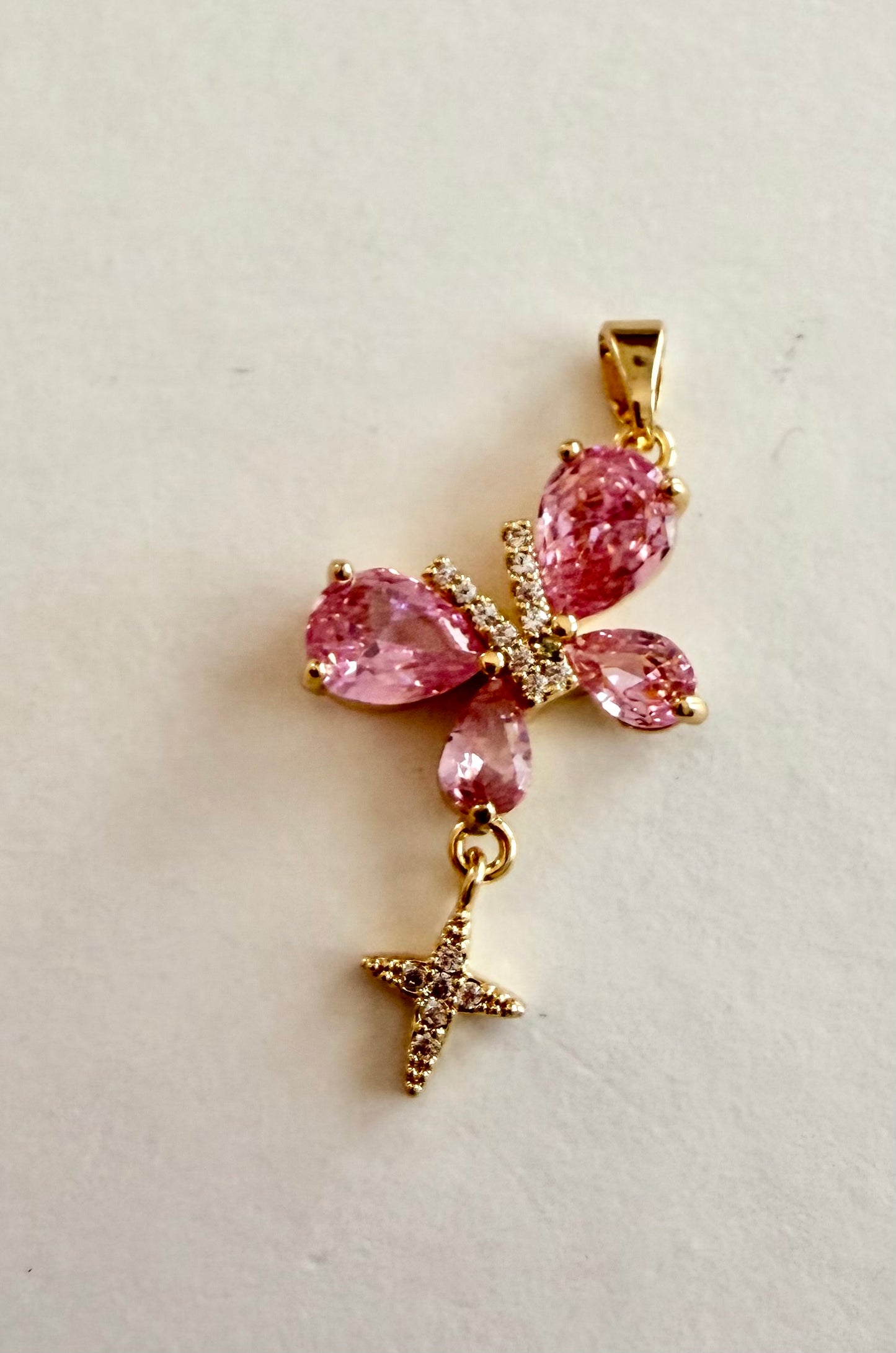 Pink Butterfly Charm