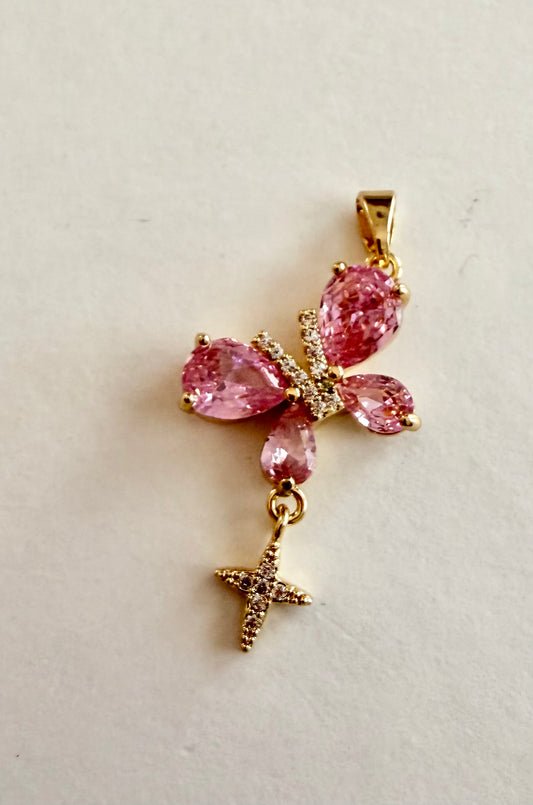 Pink Butterfly Charm