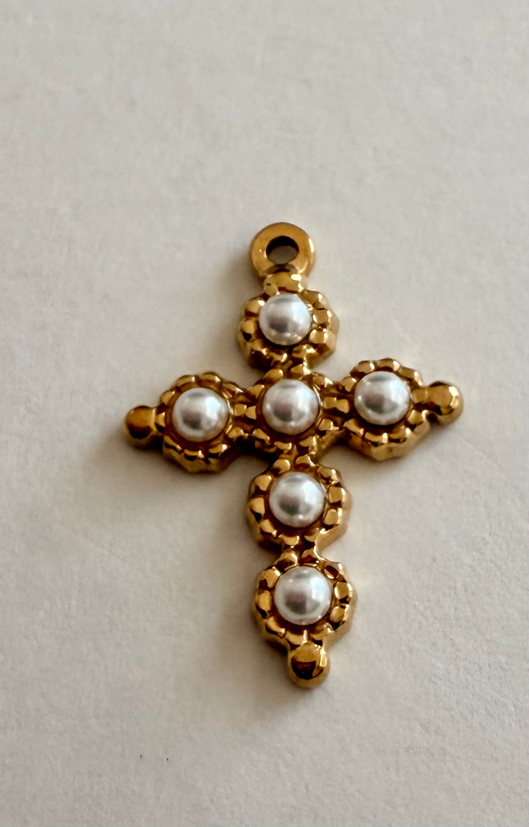Small Vintage Pearl Cross