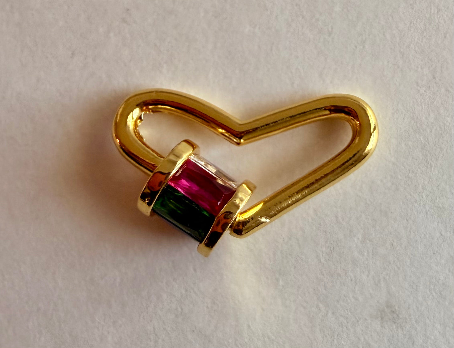 Colorful Heart Carabiner Charm