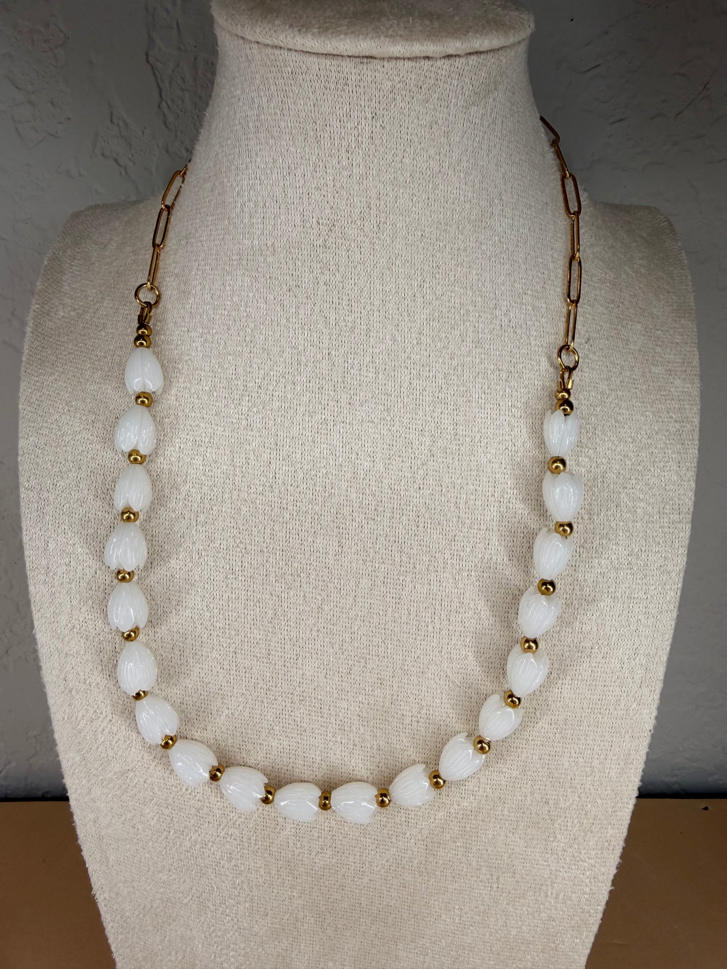 Hawaiian Pikake Half Lei Necklace
