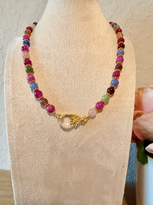 Chalcedony Butterfly Necklace