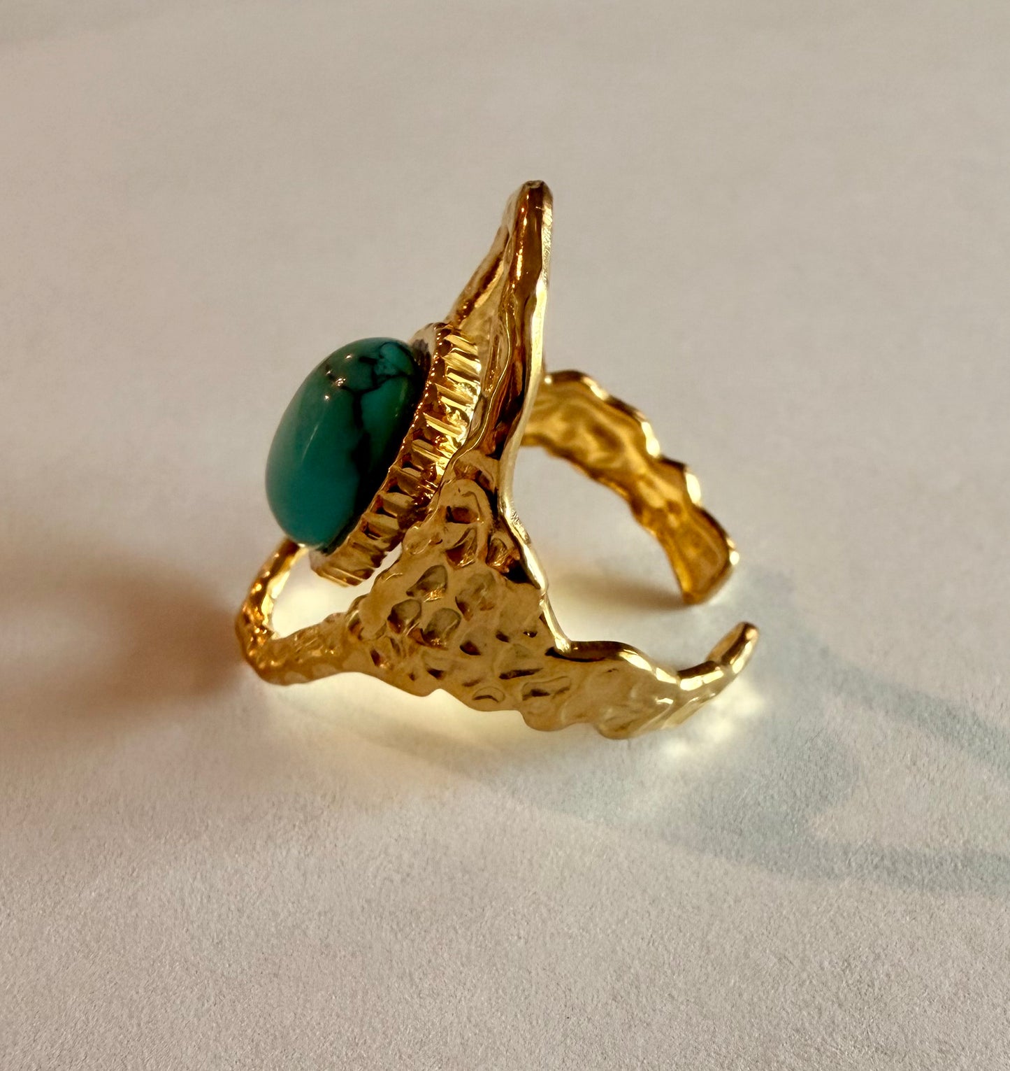 Oval Natural Stone Ring
