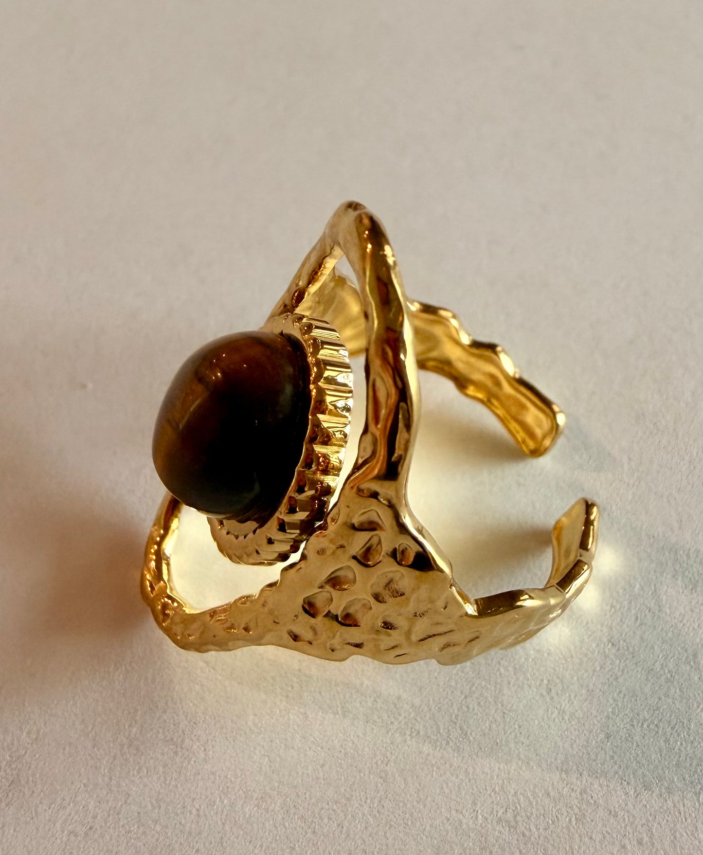 Oval Natural Stone Ring