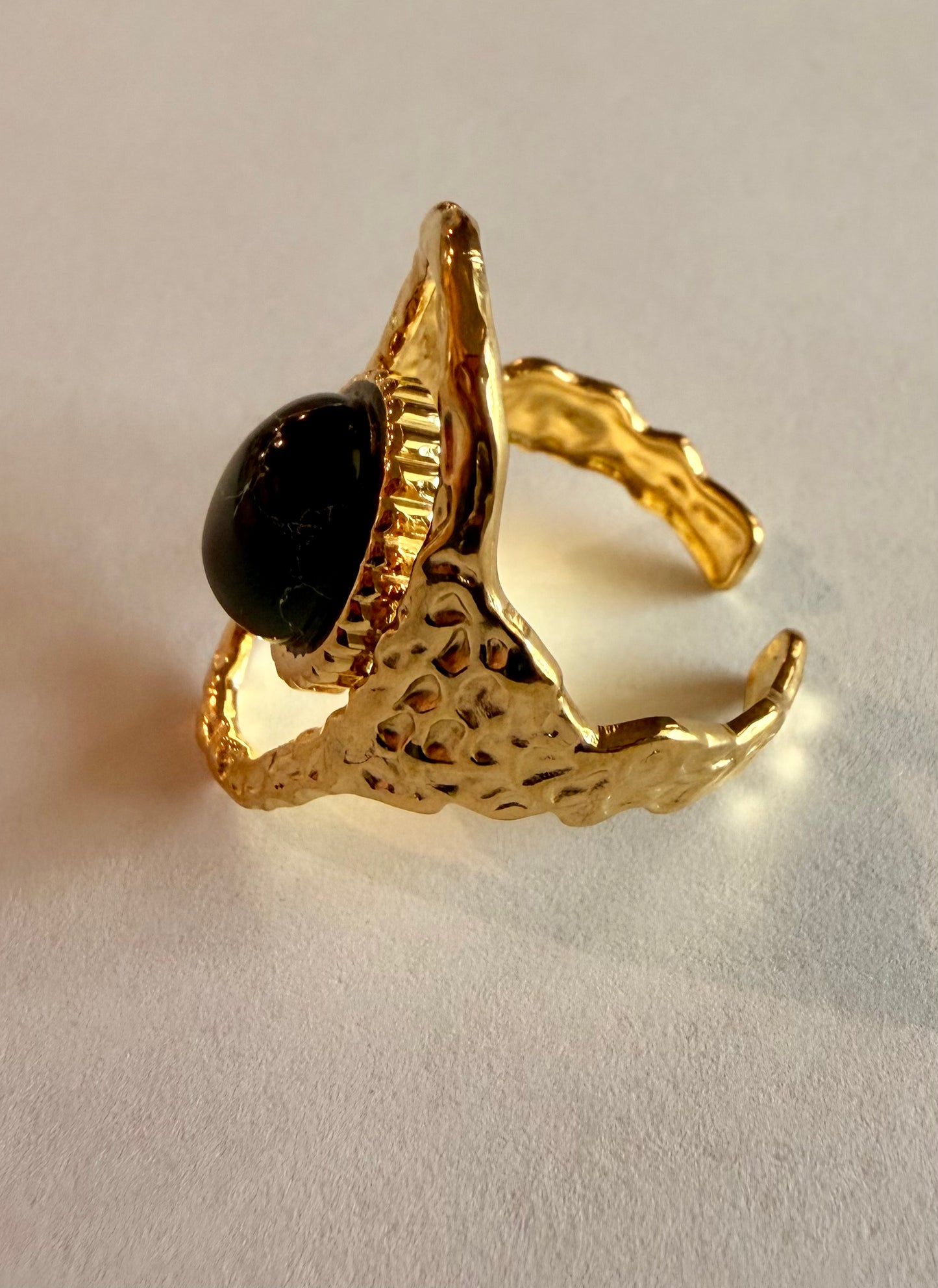 Oval Natural Stone Ring