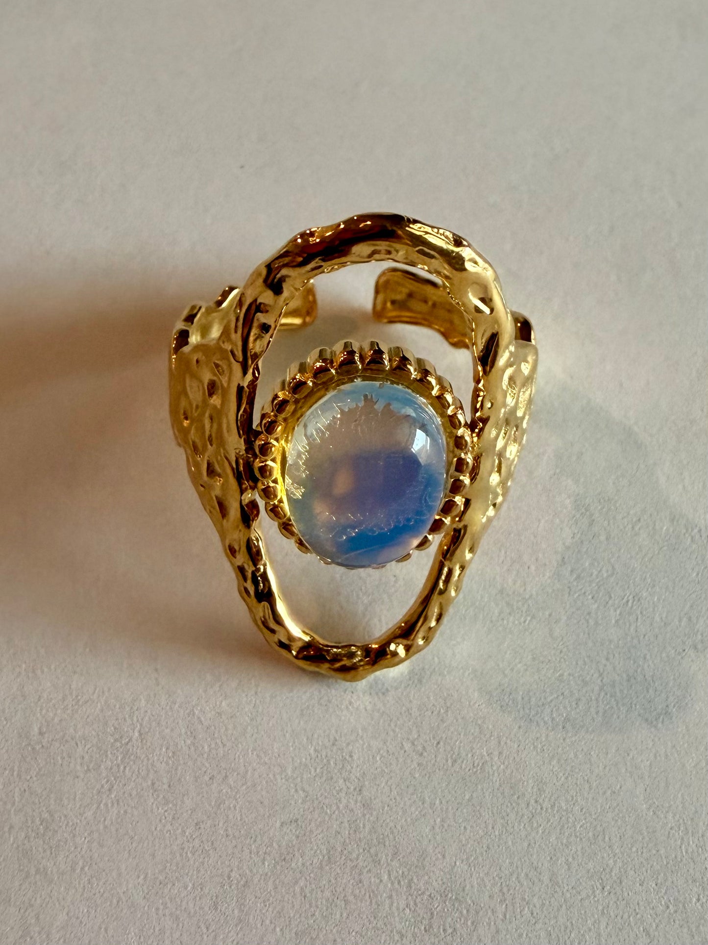 Oval Natural Stone Ring