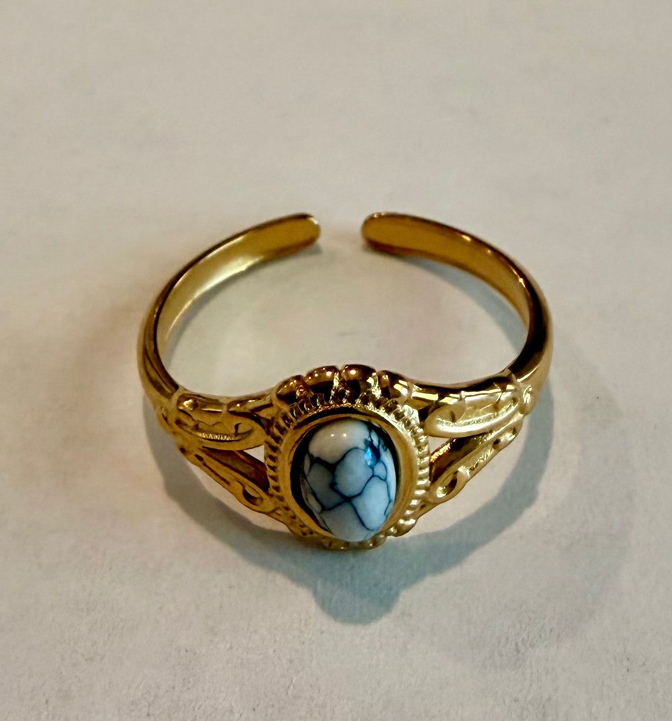Vintage Oval Crystal Ring