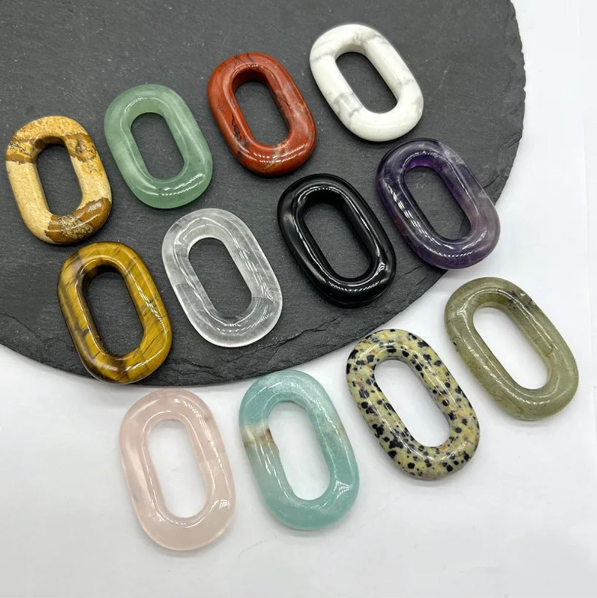 Oblong Crystal Necklace