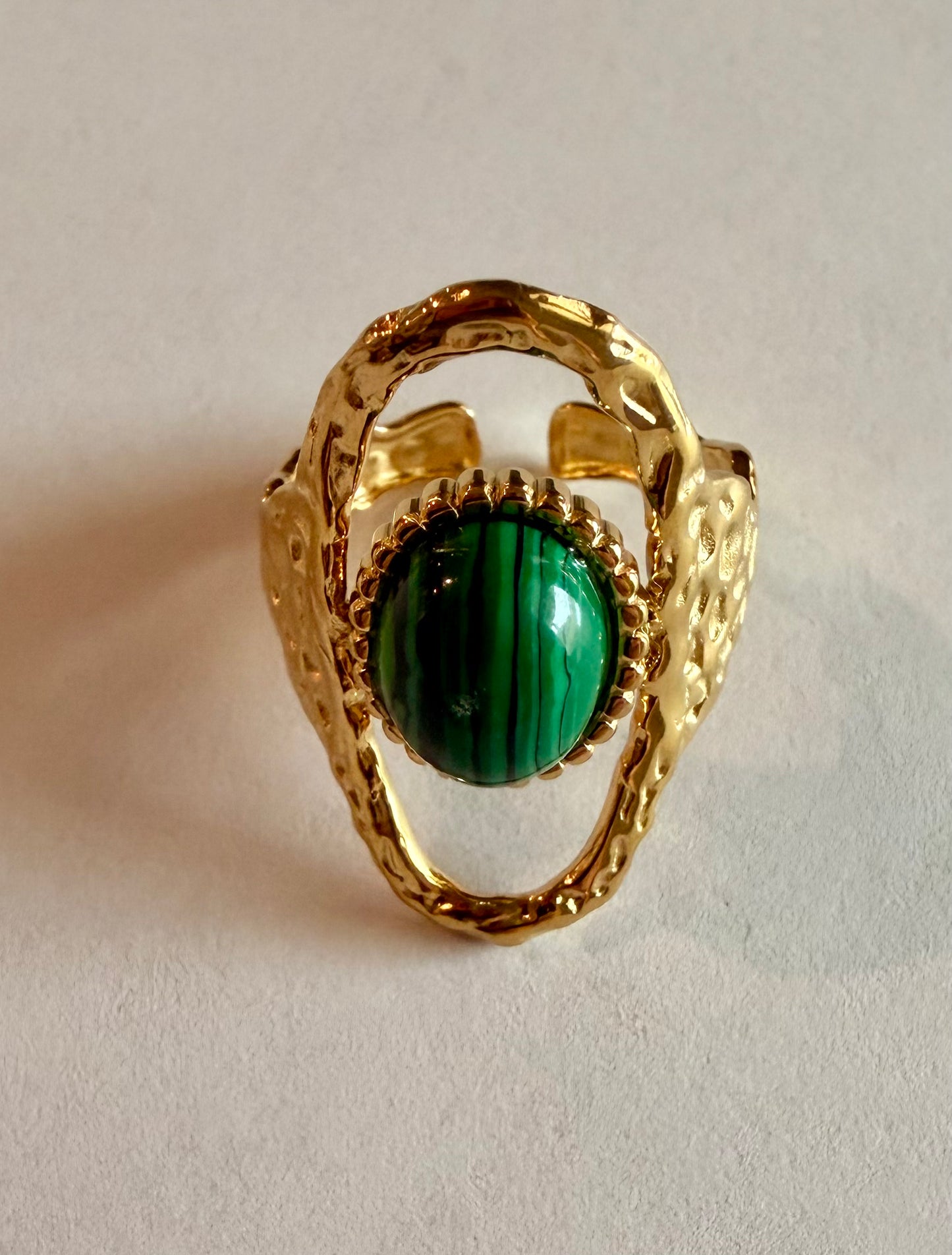 Oval Natural Stone Ring