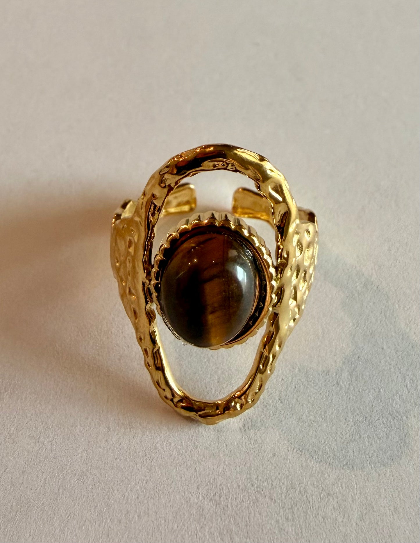 Oval Natural Stone Ring