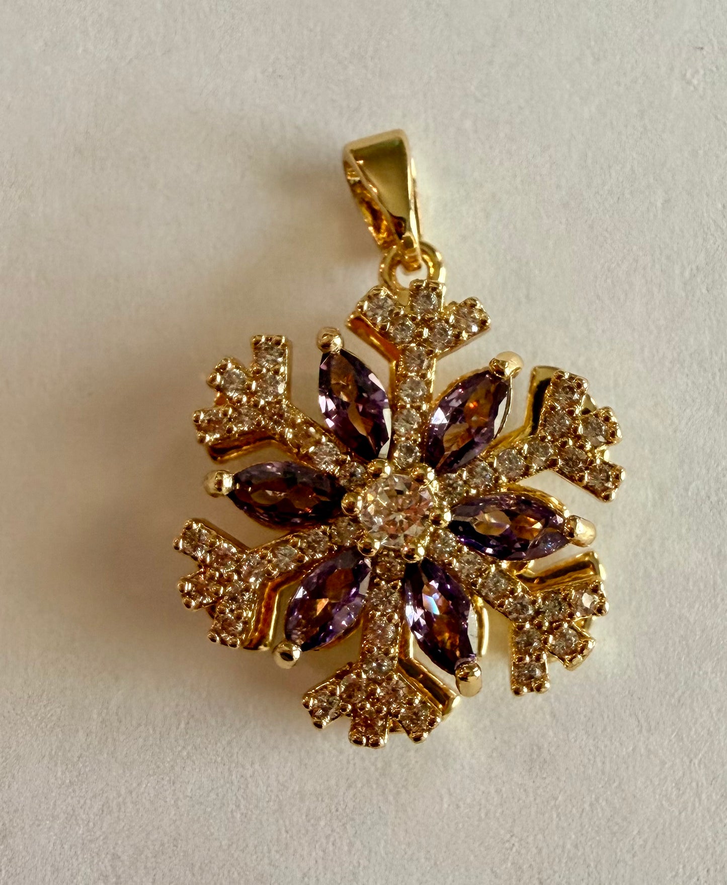 Purple Snowflake Charm